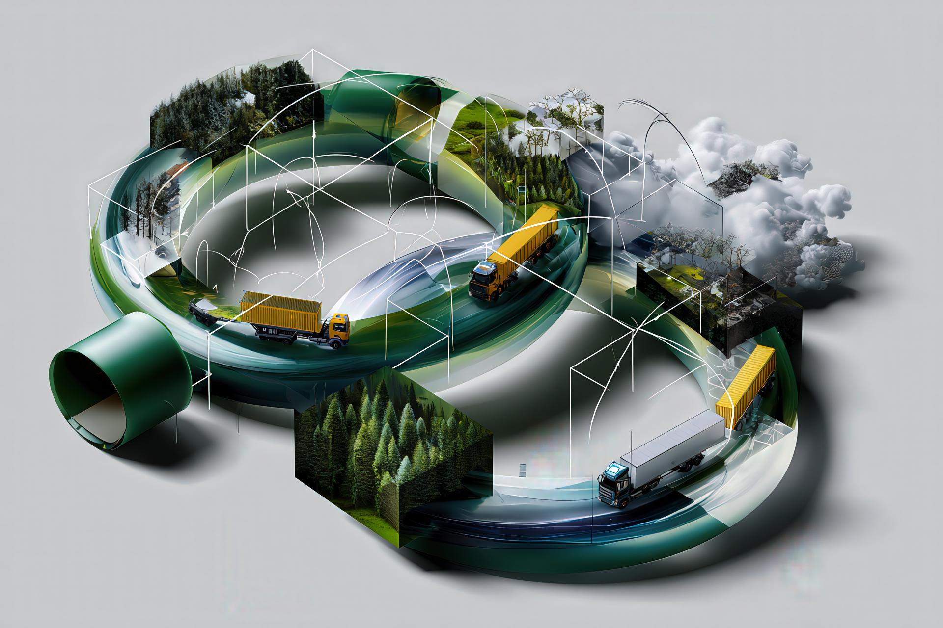 Rappresentazione visiva della bioeconomia circolare certificata BPI